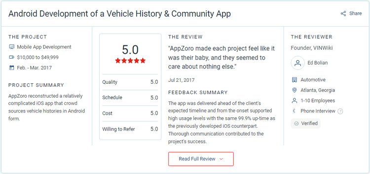 Ed Bolian Founder review on Clutch