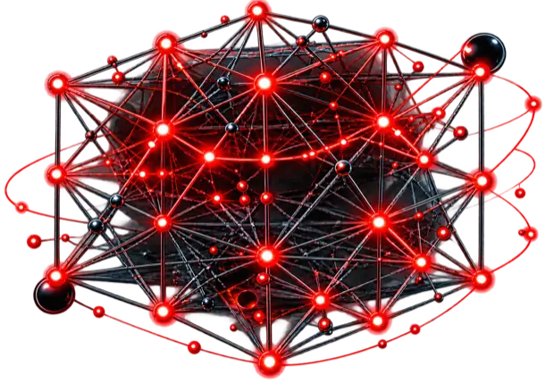 A lattice of connected AI nodes